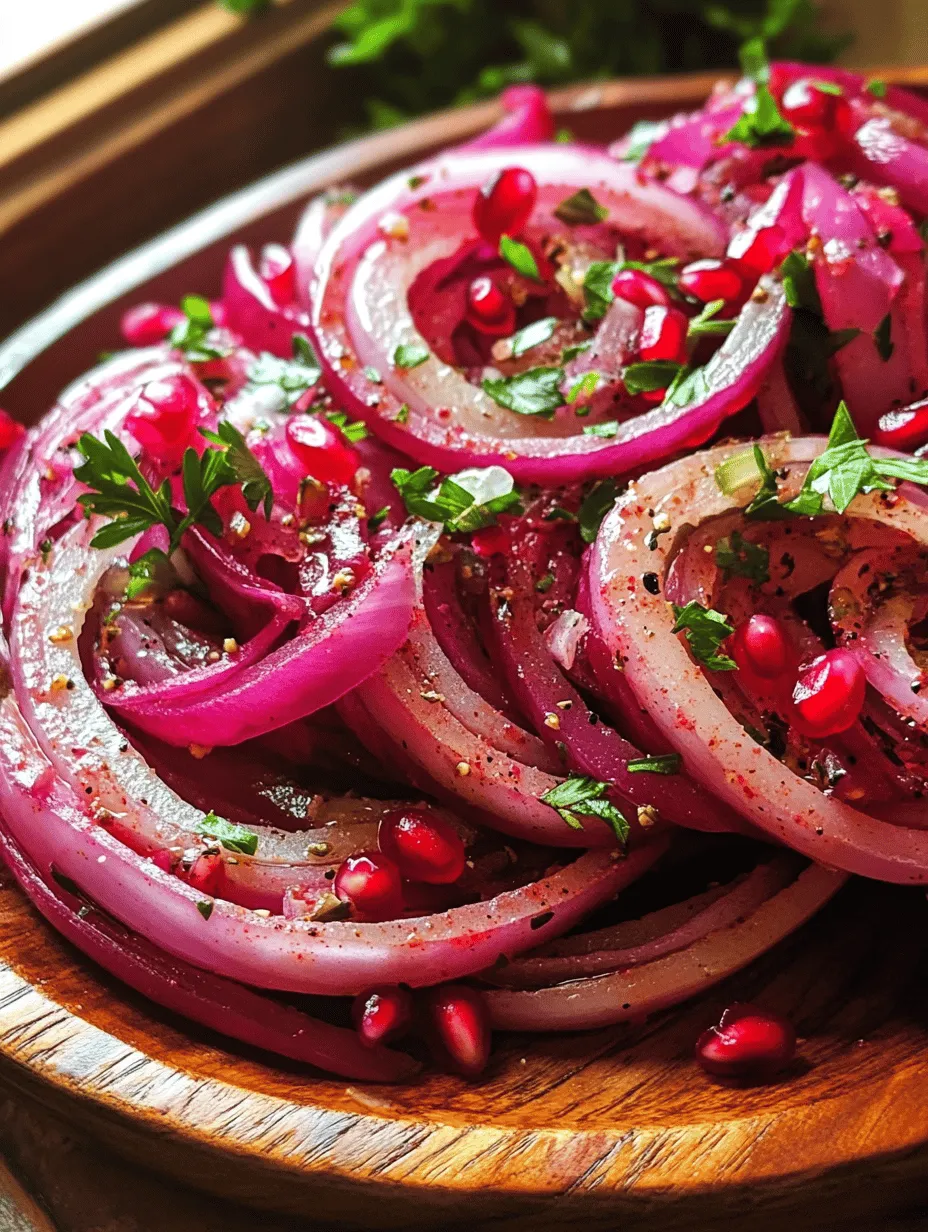 Zesty Sumac Onions are a vibrant and flavorful addition to any meal, offering a unique twist that elevates both simple and elaborate dishes. This recipe showcases the perfect harmony of tangy sumac, sweet red onions, and fresh ingredients, making it not just a side dish but also a versatile topping that can enhance salads, grilled meats, and wraps. Whether you're looking to add a punch of flavor to your dinner plate or seeking a zesty condiment for your next gathering, Zesty Sumac Onions are sure to impress.