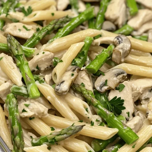 In the whirlwind of our daily lives, finding the perfect recipe that combines comfort, flavor, and ease of preparation can feel like a tall order. Enter the Creamy Mushroom and Asparagus Chicken Penne – a dish that beautifully balances rich, creamy textures with the freshness of vegetables and the heartiness of chicken. This delightful pasta dish not only satisfies hunger but also brings a sense of warmth and comfort, making it an ideal choice for weeknight dinners or special occasions alike.