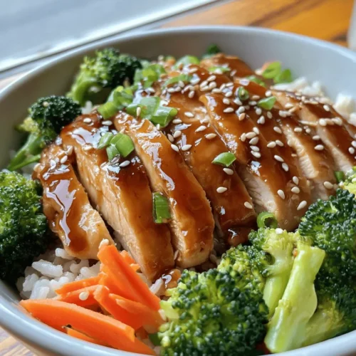 The Teriyaki Bliss Chicken Rice Bowl is a delightful culinary creation that brings the essence of Japanese cuisine into a simple, easy-to-make dish. With its savory-sweet flavors and vibrant colors, this rice bowl is not just a meal; it's an experience that captivates the senses. The combination of tender chicken thighs glazed in a rich teriyaki sauce, served over fluffy jasmine rice, makes it a favorite among home cooks and food enthusiasts alike.