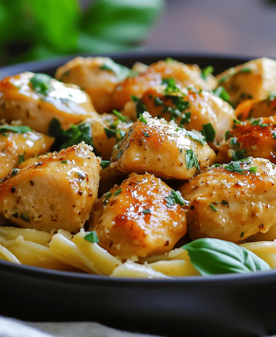 In the world of comfort food, few dishes captivate our taste buds quite like Garlic Butter Chicken Bites served alongside a rich and creamy Parmesan pasta. This recipe perfectly combines succulent chicken pieces enveloped in fragrant garlic butter, creating a dish that is both indulgent and satisfying. The delightful contrast of flavors and textures makes this meal a standout choice for family dinners or special occasions, ensuring that it will impress guests and loved ones alike.