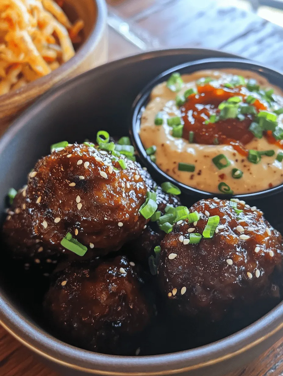 Korean BBQ Meatballs are a delightful fusion of flavors that encapsulate the savory essence of Korean cuisine while offering the comfort of a home-cooked dish. These meatballs are not just a meal; they are an experience, bringing the vibrant tastes of Korea into your kitchen. Perfect for family gatherings, parties, or a casual weeknight dinner, these meatballs are not only delicious but also versatile, pairing wonderfully with a spicy mayo dip that adds a kick to every bite.