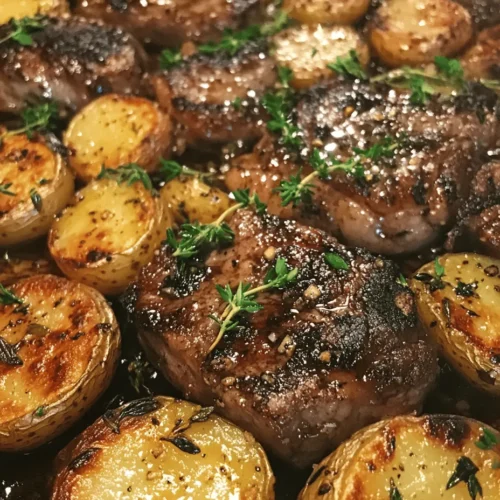 When it comes to home-cooked meals that are both hearty and satisfying, few dishes can rival the exquisite combination of flavors found in a Sizzling Garlic Butter Steak and Potatoes Skillet. This recipe is a celebration of simplicity, packed with rich, savory notes that can elevate any weeknight dinner into a special occasion. Imagine succulent pieces of steak paired with tender potatoes, all drenched in a luscious garlic butter sauce that brings everything together in perfect harmony.