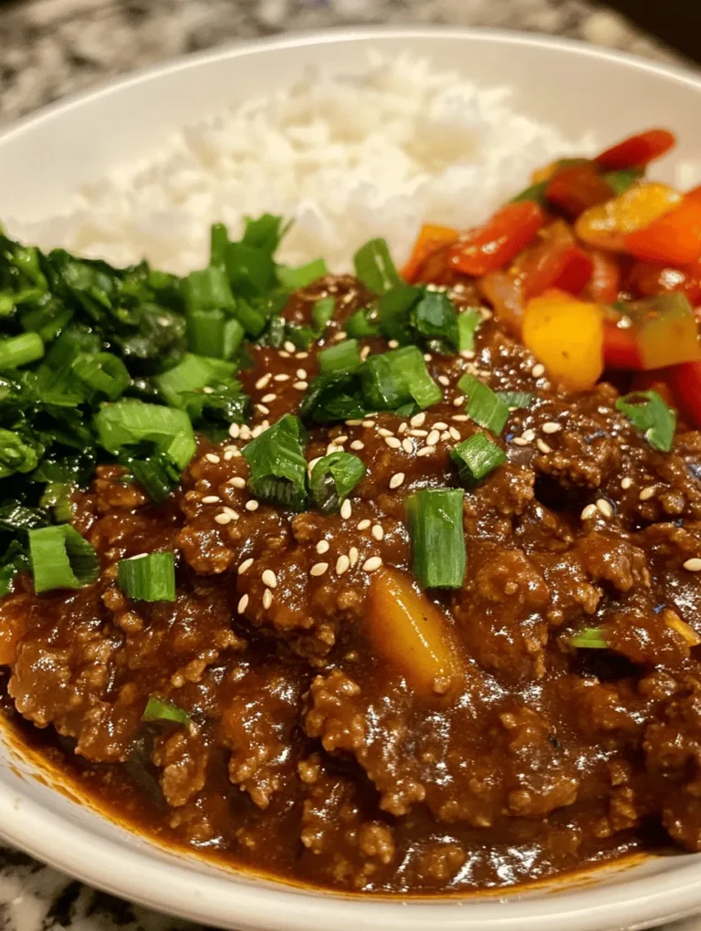 In the world of quick and satisfying meals, few dishes can rival the Spicy Savory Korean Ground Beef Bowl. This delightful recipe brings together the rich flavors of Korean cuisine with the convenience of a simple, one-bowl meal. Perfect for busy weeknights or a delightful weekend treat, this dish not only tantalizes the taste buds but also offers a balanced combination of protein and carbohydrates.