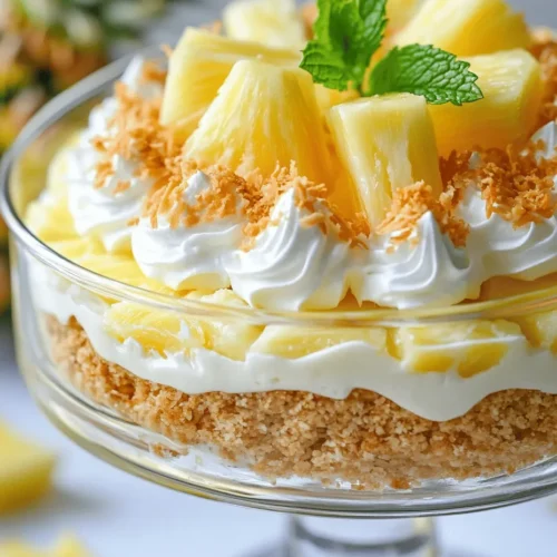 As summer approaches, the craving for light, fruity desserts intensifies. Enter the Tropical Paradise No Bake Pineapple Cream Dessert—an enchanting treat that transports your taste buds straight to the beach. This dessert is a delightful combination of flavors reminiscent of sun-soaked tropical islands, making it the perfect indulgence for any occasion. Whether you're hosting a summer barbecue, enjoying a picnic with friends, or celebrating a special family gathering, this no-bake dessert is sure to impress your guests and satisfy your sweet tooth.