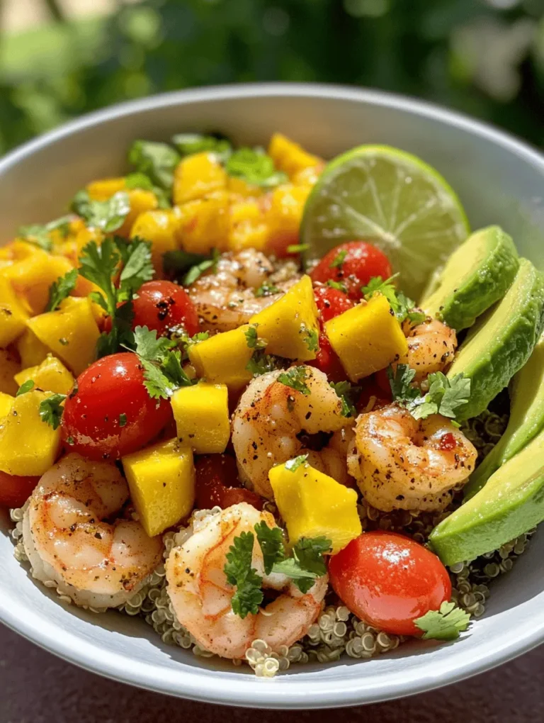 The Tropical Shrimp & Avocado Bowl is built on a foundation of nutritious ingredients that not only taste great but also provide an array of health benefits. Let's dive deeper into each of the key components that make this dish a standout.