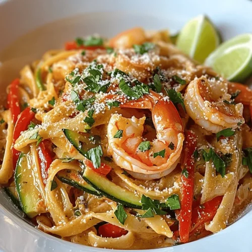 Jamaican Shrimp Pasta is a dish that encapsulates the vibrant essence of Caribbean cuisine, blending the freshness of seafood with the warmth of tropical spices. This creamy delight not only serves as an indulgent meal but also as a celebration of flavors that transport you straight to the shores of Jamaica. The dish is characterized by its rich and velvety sauce, made with coconut milk and heavy cream, enveloping perfectly cooked fettuccine and succulent shrimp, creating a harmonious balance of textures and tastes.