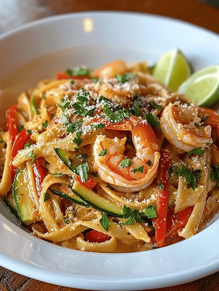 Jamaican Shrimp Pasta is a dish that encapsulates the vibrant essence of Caribbean cuisine, blending the freshness of seafood with the warmth of tropical spices. This creamy delight not only serves as an indulgent meal but also as a celebration of flavors that transport you straight to the shores of Jamaica. The dish is characterized by its rich and velvety sauce, made with coconut milk and heavy cream, enveloping perfectly cooked fettuccine and succulent shrimp, creating a harmonious balance of textures and tastes.