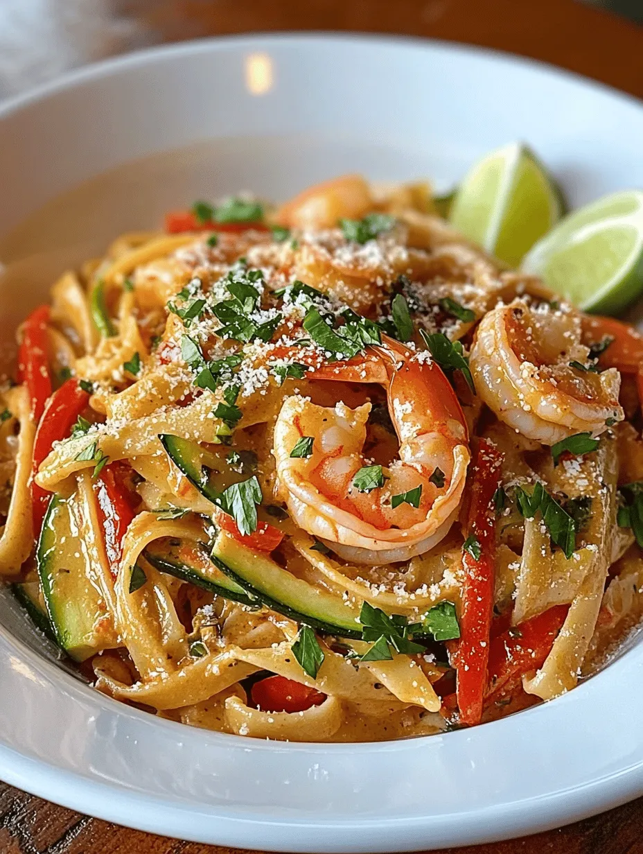 Jamaican Shrimp Pasta is a dish that encapsulates the vibrant essence of Caribbean cuisine, blending the freshness of seafood with the warmth of tropical spices. This creamy delight not only serves as an indulgent meal but also as a celebration of flavors that transport you straight to the shores of Jamaica. The dish is characterized by its rich and velvety sauce, made with coconut milk and heavy cream, enveloping perfectly cooked fettuccine and succulent shrimp, creating a harmonious balance of textures and tastes.