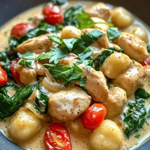 If you’re on the lookout for a meal that is both delicious and easy to prepare, look no further than the One-Pot Lemon Chicken Gnocchi Delight. This delightful dish combines succulent chicken thighs, pillowy gnocchi, and vibrant greens, all brought together in a single pot. The beauty of this recipe lies not only in its incredible flavor but also in its convenience; perfect for busy weeknights or when you want to impress guests without spending hours in the kitchen.