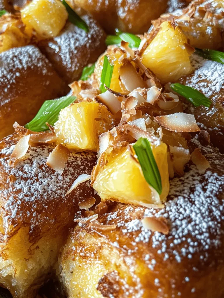 There’s something magical about breakfast dishes that transport you to a tropical paradise, and Tropical Hawaiian Roll French Toast does just that. This delightful twist on the classic French toast takes advantage of the irresistible sweetness and soft texture of Hawaiian sweet rolls, creating a dish that is not only delicious but also incredibly satisfying. The unique flavor profile of the sweet rolls adds a tropical flair that can elevate your morning routine, making it feel like a mini-vacation right in your kitchen.