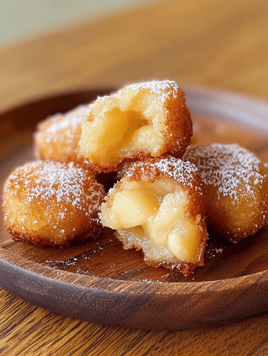 In the delightful world of homemade desserts, few treats capture the essence of comfort like Sweet & Crunchy Apple Fritter Bites. These little morsels are not only light and fluffy but also perfectly spiced, making them an irresistible option for any occasion. Whether you're gathering with family for a cozy night in or entertaining friends at a festive gathering, these apple fritter bites are sure to impress. The warm flavors of fresh apples combined with aromatic spices create a dessert that is both satisfying and nostalgic.