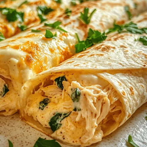 In recent years, wraps have surged in popularity as a versatile meal option that can suit any occasion—be it a quick lunch, an easy dinner, or a fun snack. Their flexibility allows for endless combinations of flavors and fillings, making them a favorite among home cooks and food enthusiasts alike. Among the myriad of wrap recipes, one stands out for its rich flavor and creamy texture: the Cheesy Garlic Chicken Wraps. This delightful recipe brings together the savory goodness of chicken, the irresistible meltiness of cheese, and the aromatic allure of garlic, creating a tantalizing dish that is as satisfying as it is simple to prepare.