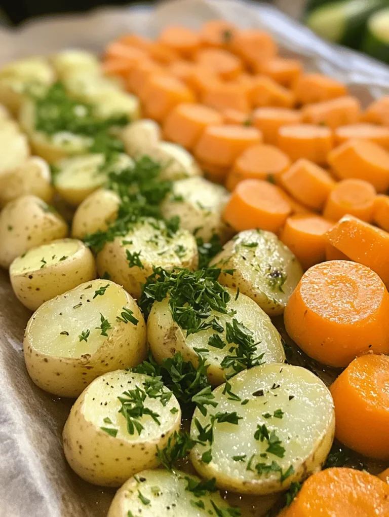 Garlic Herb Roasted Potatoes, Carrots, and Zucchini is a delightful dish that embodies the essence of comfort food while remaining incredibly healthy. This vibrant medley of root vegetables not only brings a splash of color to your dinner table but also packs a punch of flavor and nutritional goodness. With its delightful combination of textures and tastes, this recipe is sure to become a household favorite, whether you are preparing a weeknight family meal or hosting a gathering with friends.
