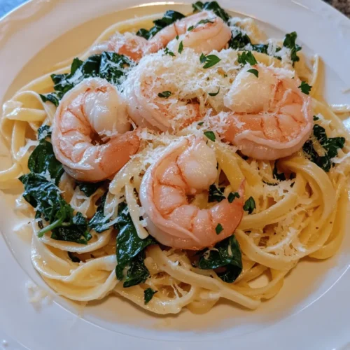 If you’re looking for a dish that’s bursting with flavor yet incredibly easy to prepare, then Zesty Lemon Garlic Shrimp Pasta with Spinach is your go-to recipe. This delightful meal combines the succulent taste of shrimp with the bright, zesty notes of lemon and the aromatic warmth of garlic. Paired with fresh spinach and your choice of pasta, this dish not only tantalizes the taste buds but also delivers a nutritious punch, making it ideal for weeknight dinners or special gatherings.