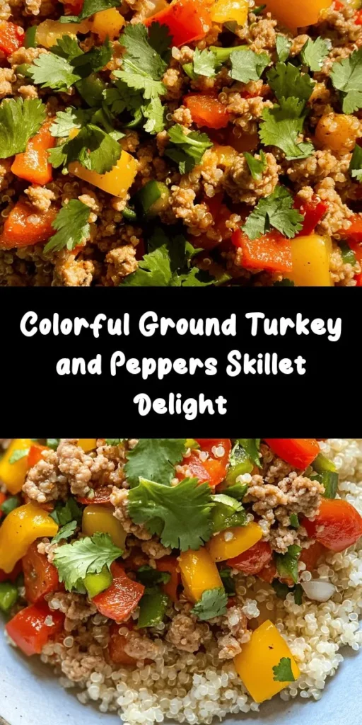 Discover a colorful and healthy dinner option with this Ground Turkey and Colorful Peppers Delight! In just 30 minutes, you'll have a flavorful dish made with ground turkey, vibrant bell peppers, and aromatic spices. This recipe is easy to customize; serve it over quinoa or rice for added heartiness. Perfect for busy weeknights, it’s packed with protein and nutrients. Garnish with fresh cilantro for a burst of freshness. Enjoy this nutritious masterpiece!