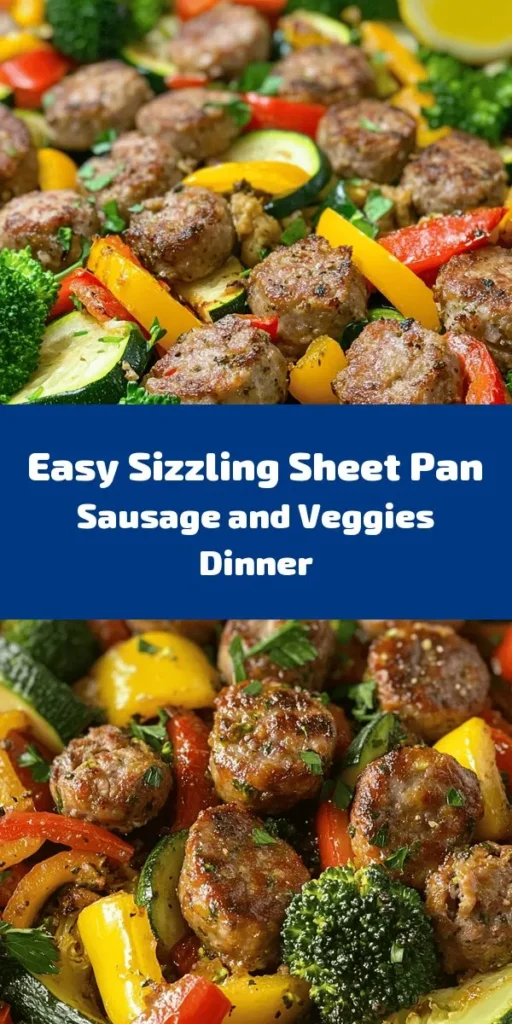 Get ready for an easy and delicious meal with this Sizzling Sheet Pan Sausage and Veggies recipe! Simply roast Italian sausage with colorful bell peppers, zucchini, red onion, and broccoli all in one pan for a satisfying dinner. Seasoned to perfection with garlic and Italian herbs, this dish is not only packed with flavor but also a breeze to prepare. Ready in just 40 minutes, it’s perfect for weeknights. Don’t forget to squeeze fresh lemon on top for a zesty kick!