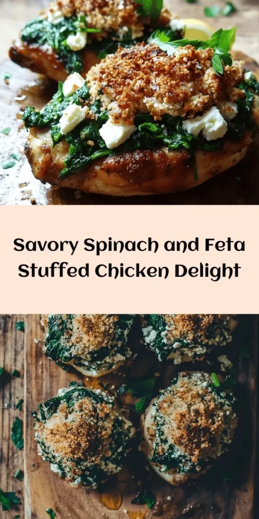 Discover a delicious recipe for Savory Spinach & Feta Stuffed Chicken Breast that’s perfect for your next family dinner. This easy dish combines tender chicken with a flavorful spinach, feta, and cream cheese filling, making it a real crowd-pleaser. Just stuff the chicken, bake, and enjoy alongside roasted veggies or a fresh salad. With simple ingredients and a quick prep time, dinner is served in no time! Perfect for impressing your guests or satisfying your cravings.