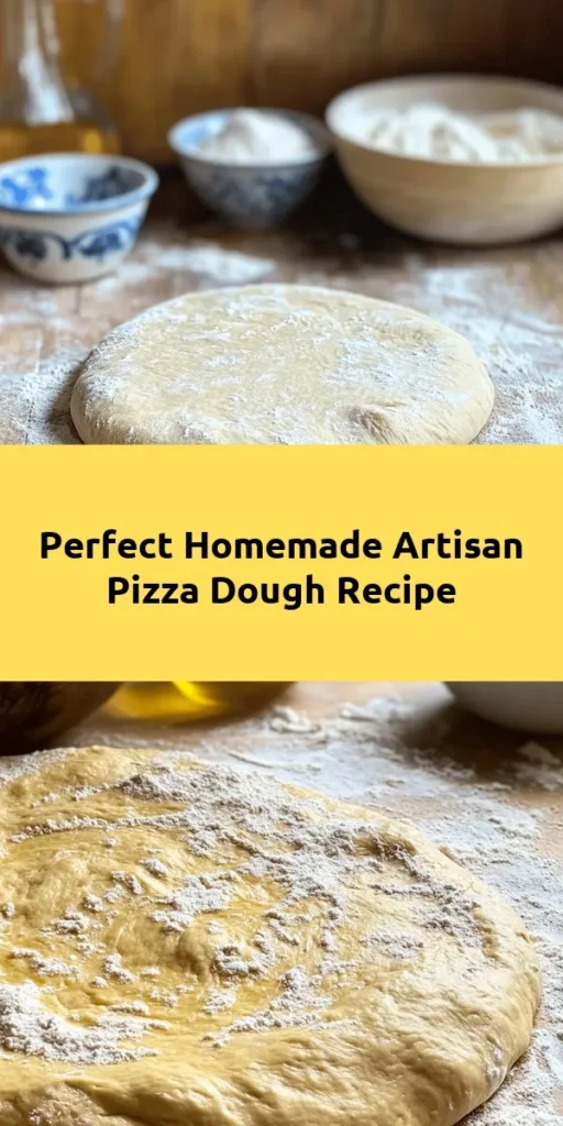 Create your own delicious artisan pizza at home with this easy dough recipe! Using simple ingredients like bread flour, warm water, and active dry yeast, you'll have a crust that's perfect for any topping. Knead, rise, and shape your dough, then bake it to perfection for a golden, crispy crust. Ideal for family dinners or gatherings, this recipe yields 2-3 pizzas, ensuring there's plenty for everyone to enjoy. Get ready to impress your taste buds!