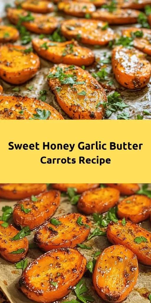 Elevate your veggie game with these Honey Garlic Butter Roasted Carrots! Perfectly tender and caramelized, these delicious carrots are coated in a rich blend of melted butter, honey, and garlic, then roasted to perfection. This easy recipe takes just 40 minutes from start to finish and serves four. Whether as a side dish or a light snack, these carrots are sure to impress everyone at your table. Don't forget to garnish with fresh parsley for that extra touch!