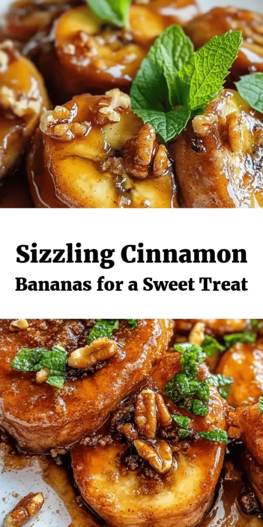 Indulge in the delightful flavors of Sizzling Cinnamon Delight! This quick and easy recipe features perfectly caramelized bananas, coated in a rich butter, brown sugar, and cinnamon sauce. With just a few ingredients and a skillet, you can create a delicious dessert or topping for pancakes and ice cream. Garnish with nuts and fresh mint for an extra touch. Perfect for satisfying your sweet tooth in just 10 minutes! Enjoy this irresistible treat any time!