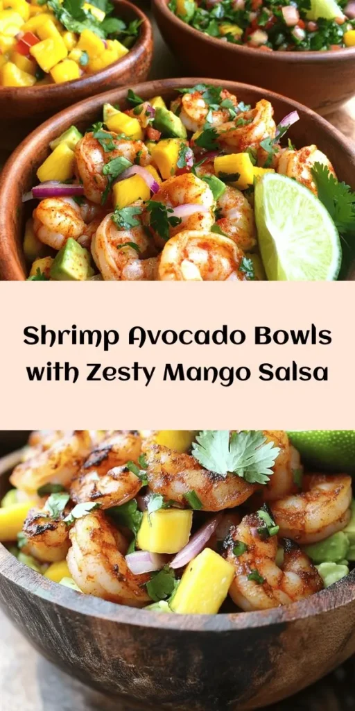 Indulge in these vibrant Shrimp & Avocado Delight Bowls topped with zesty Mango Salsa and a Lime-Chili kick! This delicious recipe features succulent shrimp seasoned to perfection, a creamy avocado base, and a refreshing mango salsa that brings a burst of flavor. Perfect for a healthy meal or a special occasion, these bowls are easy to prepare and visually stunning. Explore this dish for a delightful combination of tastes and textures that will impress your guests!