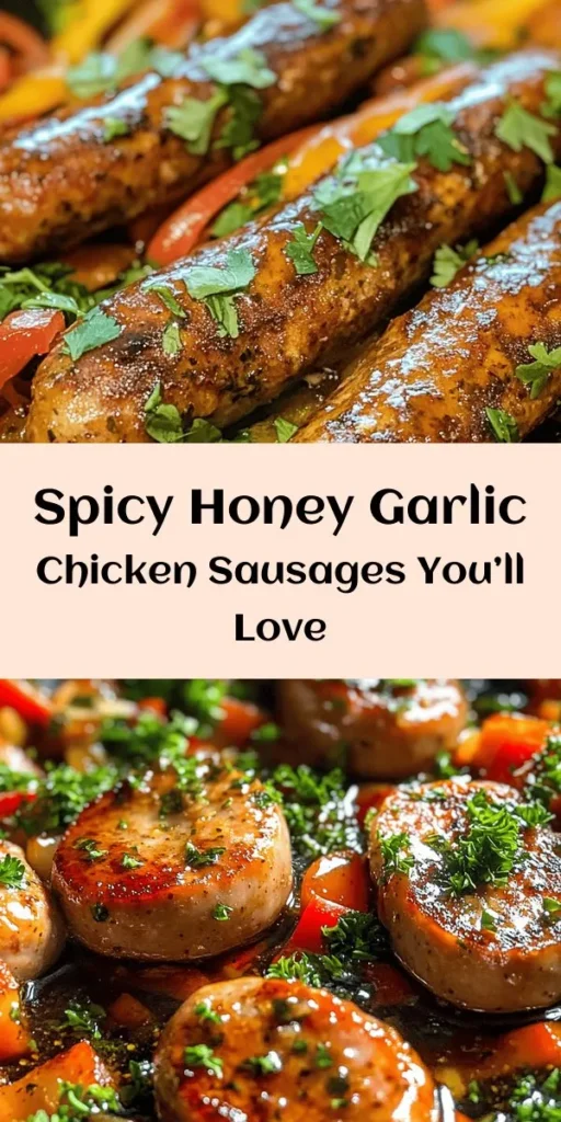Spice up your mealtime with these irresistible Spicy Honey Garlic Chicken Sausages! Packed with flavor from garlic, honey, and a hint of heat, this easy recipe is perfect for any weeknight dinner. In just 30 minutes, you can enjoy juicy sausages that are both healthy and delicious. Serve them with sautéed veggies or a fresh salad for a complete meal. Get ready to impress your family and friends with this tasty dish!