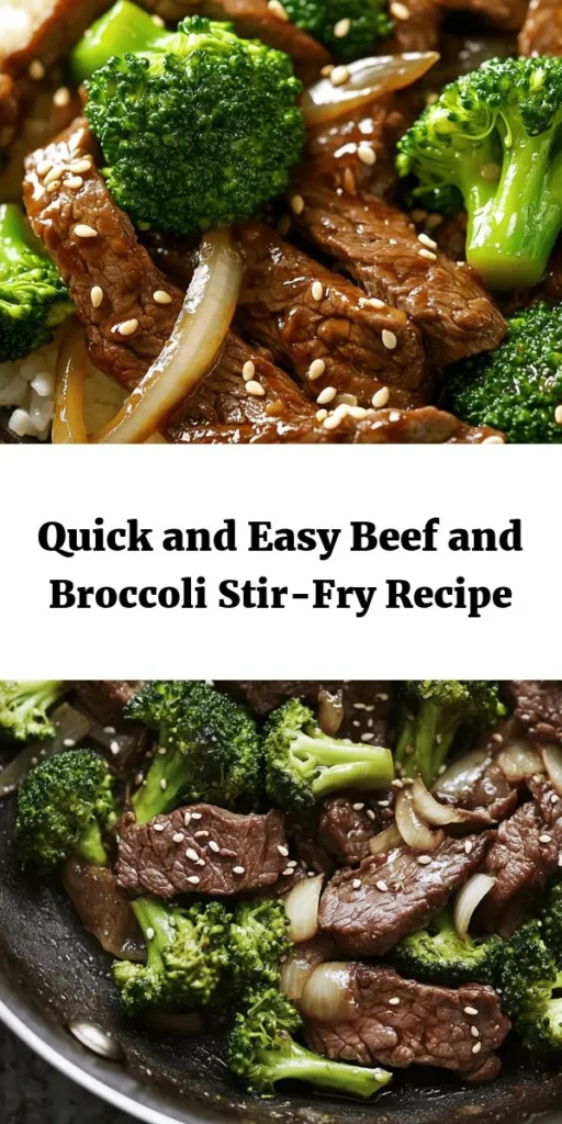 Whip up a delicious Sizzling Chinese Beef and Broccoli Stir-Fry that's sure to impress! This easy recipe features tender flank steak marinated in a savory sauce, vibrant broccoli, and sweet onions, all stir-fried to perfection. Serve it over fluffy jasmine rice or noodles for a satisfying meal the whole family will love. With just a few ingredients and simple steps, you can create a tasty dish in under an hour. Get ready for a flavorful night in!