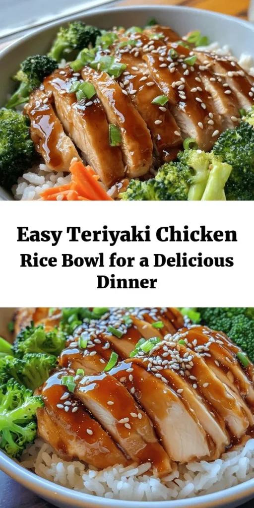 Indulge in the flavors of our Teriyaki Bliss Chicken Rice Bowl! This dish features succulent marinated chicken thighs cooked to perfection and served over fluffy jasmine rice. The homemade teriyaki sauce is perfectly thickened to enhance every bite. Top it off with sesame seeds and green onions for extra flair. Optional steamed broccoli or snap peas add a fresh touch. Quick to make and absolutely delicious, it's the perfect meal for any night of the week!