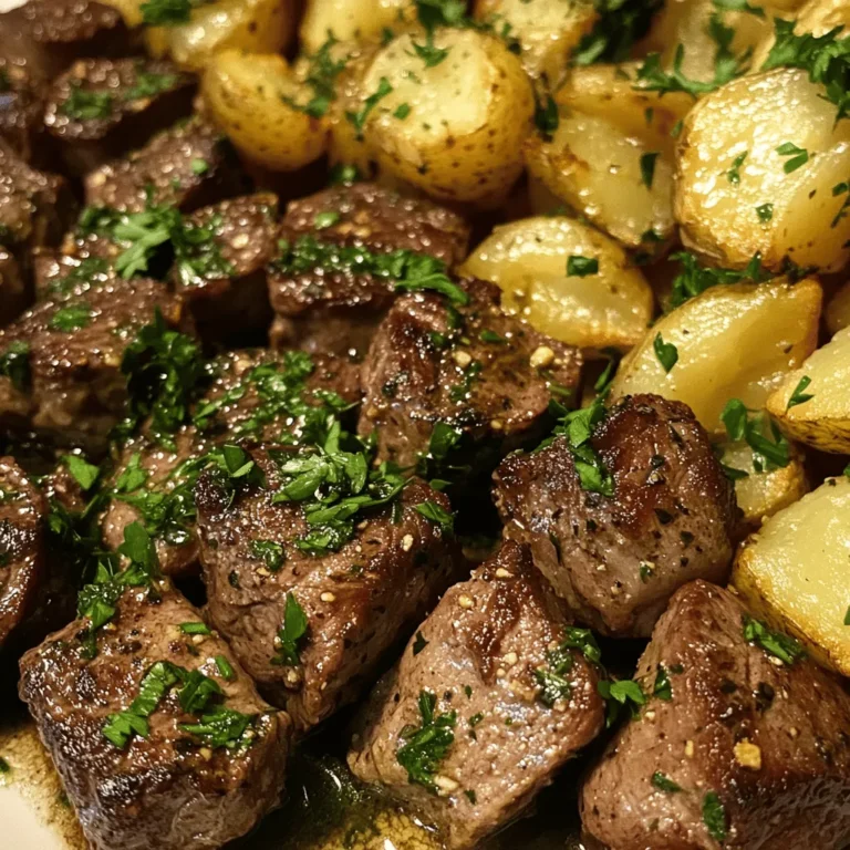 If you’re looking for a dish that combines decadence with simplicity, Butter Steak Bites with Garlic Herb Potatoes is the perfect recipe for you. This delightful meal brings together tender steak bites cooked to perfection, bathed in rich butter, and complemented by crispy, herb-infused baby potatoes. The combination of flavors and textures in this dish will have your taste buds dancing, making it a crowd-pleaser for family dinners, date nights, or even a casual gathering with friends.