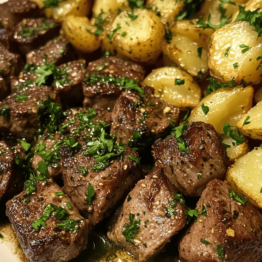 If you’re looking for a dish that combines decadence with simplicity, Butter Steak Bites with Garlic Herb Potatoes is the perfect recipe for you. This delightful meal brings together tender steak bites cooked to perfection, bathed in rich butter, and complemented by crispy, herb-infused baby potatoes. The combination of flavors and textures in this dish will have your taste buds dancing, making it a crowd-pleaser for family dinners, date nights, or even a casual gathering with friends.