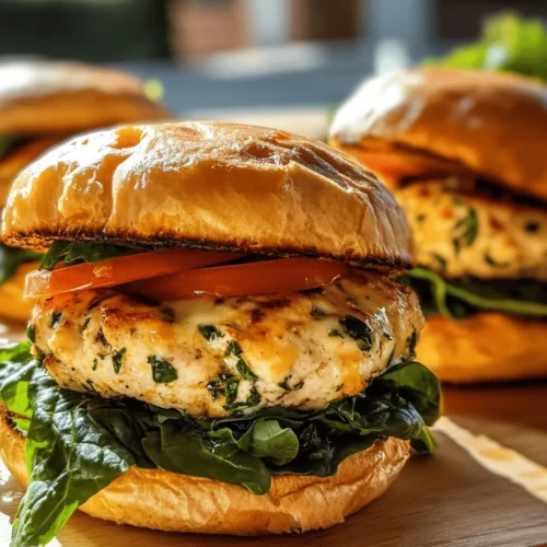 In recent years, chicken burgers have emerged as a popular and healthier alternative to traditional beef burgers, appealing to both health-conscious eaters and those looking to diversify their meal options. With their lean protein content and versatility, chicken burgers offer a delicious way to enjoy the classic burger experience without the heaviness often associated with red meat. Today, we’re taking this concept to a new level with our mouthwatering White Cheddar & Spinach Chicken Burgers.