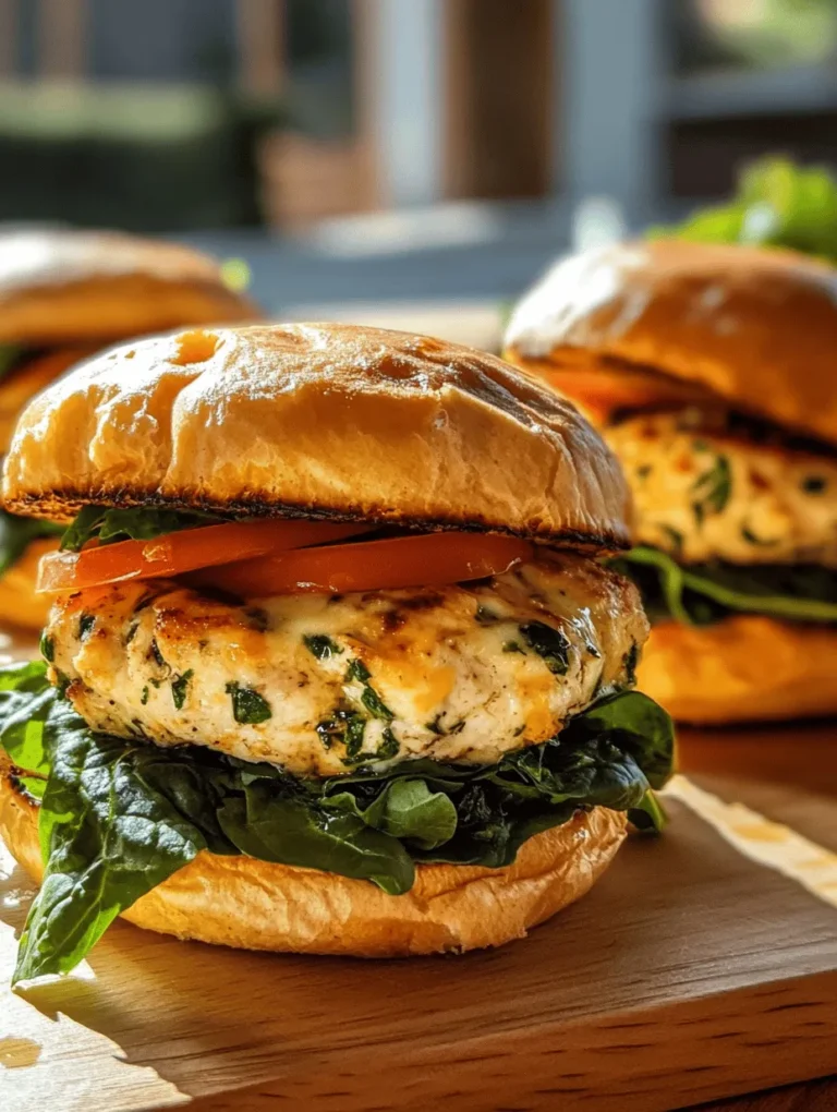 In recent years, chicken burgers have emerged as a popular and healthier alternative to traditional beef burgers, appealing to both health-conscious eaters and those looking to diversify their meal options. With their lean protein content and versatility, chicken burgers offer a delicious way to enjoy the classic burger experience without the heaviness often associated with red meat. Today, we’re taking this concept to a new level with our mouthwatering White Cheddar & Spinach Chicken Burgers.