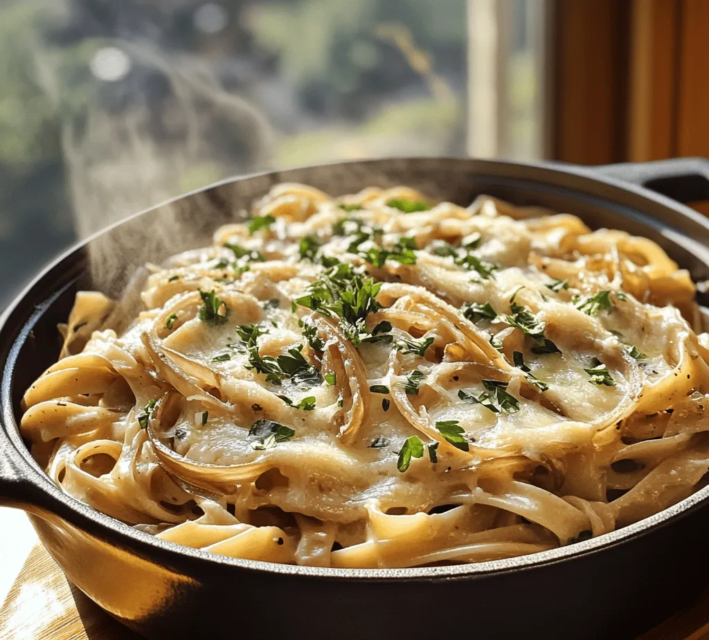 If you’re a fan of the classic French onion soup, you’re going to fall in love with this One Pot French Onion Pasta. This dish takes the beloved flavors of the traditional soup and transforms them into a comforting pasta meal that’s perfect for any occasion, especially busy weeknights. Imagine creamy, rich pasta infused with the sweet and savory essence of caramelized onions, all cooked together in one pot. Not only does this recipe simplify the cooking process, but it also minimizes cleanup, making it an ideal choice for those hectic evenings when you crave something hearty yet easy to prepare.