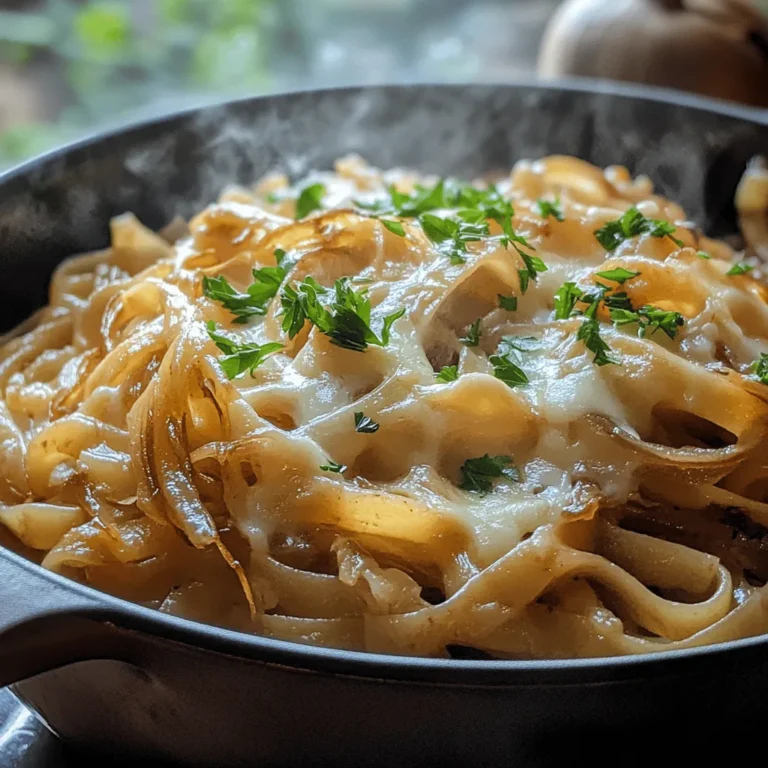 If you’re a fan of the classic French onion soup, you’re going to fall in love with this One Pot French Onion Pasta. This dish takes the beloved flavors of the traditional soup and transforms them into a comforting pasta meal that’s perfect for any occasion, especially busy weeknights. Imagine creamy, rich pasta infused with the sweet and savory essence of caramelized onions, all cooked together in one pot. Not only does this recipe simplify the cooking process, but it also minimizes cleanup, making it an ideal choice for those hectic evenings when you crave something hearty yet easy to prepare.