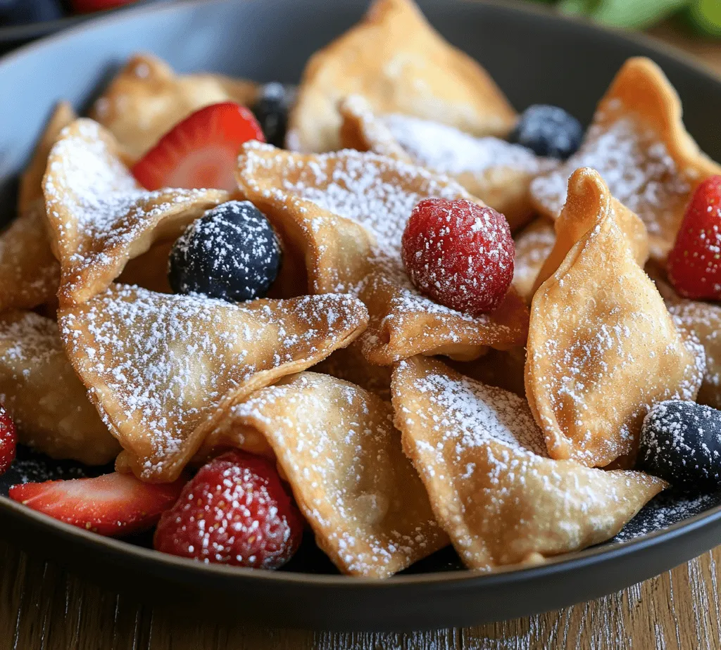 Wontons have a rich history in Asian cuisine, particularly in Chinese culture. Originating from the Guangdong Province, wontons are often associated with comfort food and family gatherings. Traditionally, they are prepared as savory dumplings, filled with a mix of meat and vegetables, and served in soups or fried. However, over the years, the wonton has transcended its original savory confines, evolving into a canvas for creative fillings, including sweet variations.