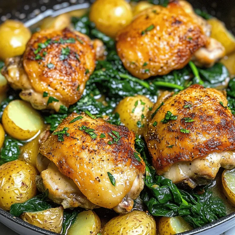 If you're looking for a quick and satisfying meal that brings comfort food to the table, look no further than Garlic Butter Chicken and Potatoes Skillet. This dish is a symphony of flavors, combining juicy chicken thighs, tender baby potatoes, and aromatic garlic, all enveloped in a rich butter sauce that will have your taste buds singing. What makes this recipe even more appealing is its simplicity and minimal preparation time. In just one skillet, you can create a nourishing and hearty meal that is perfect for busy weeknights or a cozy family dinner.