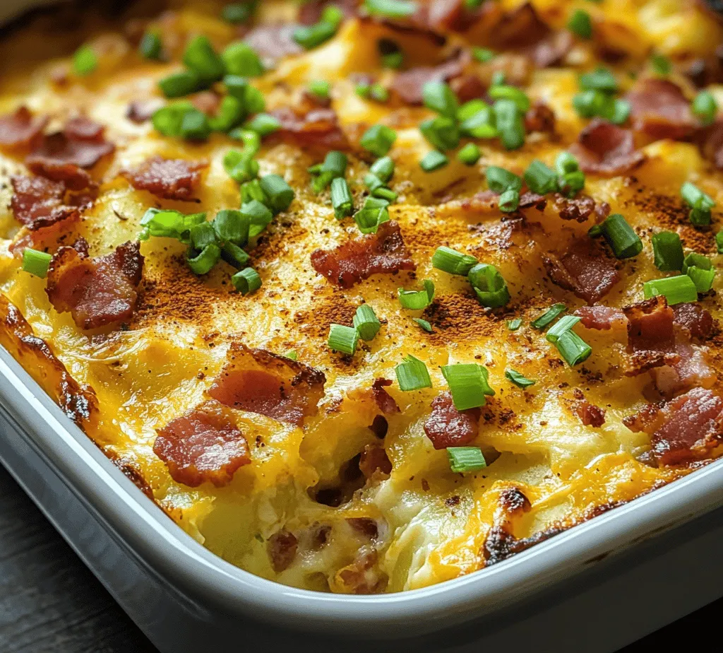 Breakfast casseroles have become a staple in many households, celebrated for their versatility and ease of preparation. Whether it's a cozy family breakfast, a large brunch gathering, or a meal prep solution for busy weekdays, breakfast casseroles serve as a delicious and satisfying option that caters to all tastes. One standout recipe in this category is the Cheesy Bacon Potato Breakfast Casserole. This hearty dish combines creamy cheese, crispy bacon, and tender potatoes to create a flavorful breakfast that is sure to please everyone at the table.