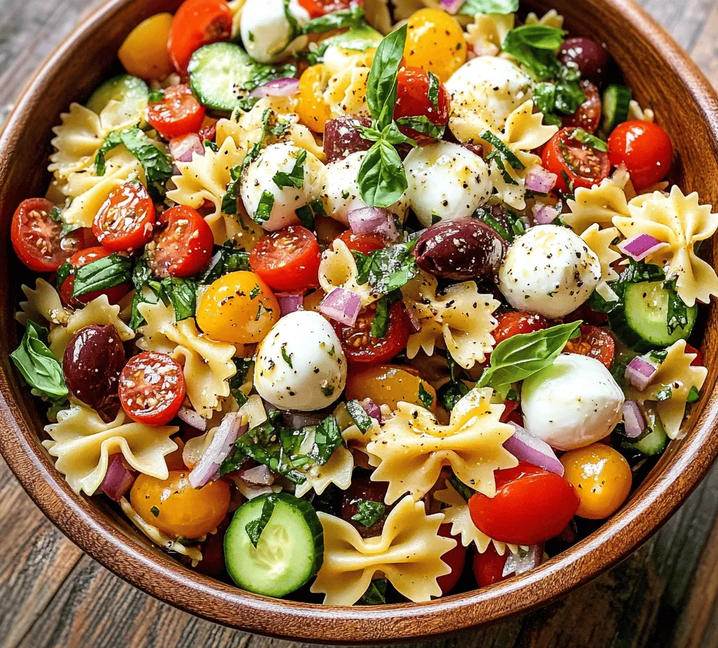 Step into the vibrant world of pasta salads with the delightful Bow Tie Bliss Pasta Salad. This dish is the epitome of summer freshness, combining crisp vegetables, creamy mozzarella, and a tangy dressing that dances on your palate. Perfect for summer picnics, family gatherings, or a light weeknight dinner, this recipe is not only visually appealing but also bursting with flavor. As we dive into this culinary adventure, we’ll explore the origins of pasta salads, the health benefits of the ingredients, and provide a comprehensive guide to making the perfect Bow Tie Bliss Pasta Salad.