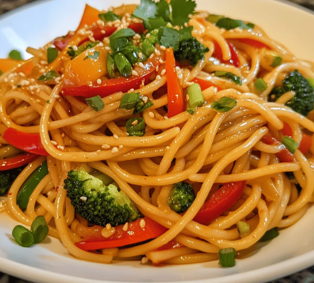 What sets Fiery Garlic Noodle Delight apart is its remarkable ability to deliver a burst of flavor without demanding hours in the kitchen. The combination of tender noodles, fresh vegetables, and a fiery sauce makes each bite an adventure. This dish is not only quick to prepare but also highly customizable, allowing you to modify it based on what’s in your fridge or your personal taste preferences. Whether you prefer to add protein, such as chicken or tofu, or you want to load it up with seasonal vegetables, the possibilities are endless.