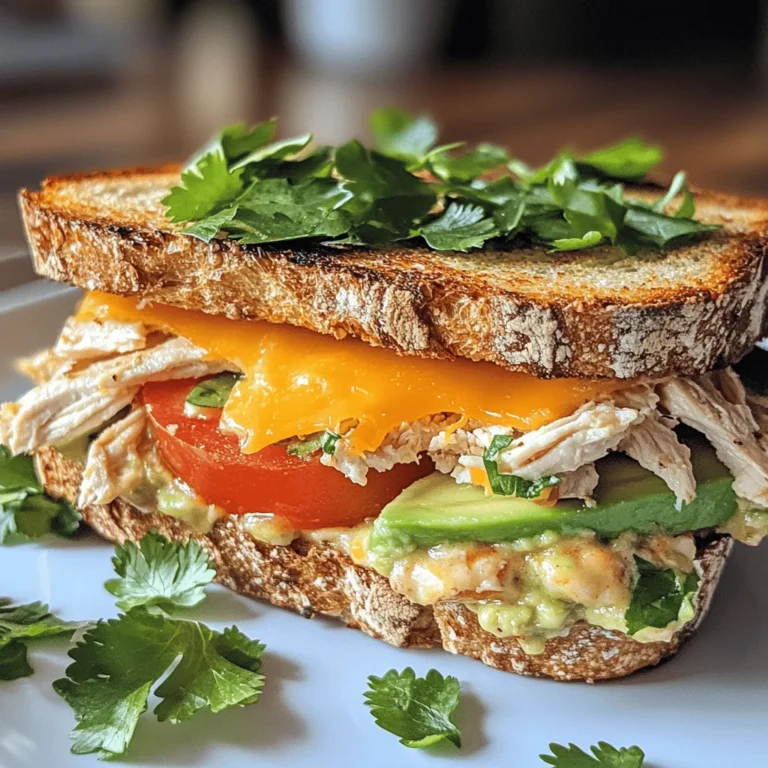 In the world of quick and delicious meals, the Chicken Avocado Melt Sandwich stands out as a perfect blend of flavors and textures. This delightful recipe combines tender, shredded chicken with creamy avocado, sharp cheddar cheese, and a hint of zesty lime, all nestled between perfectly toasted slices of whole grain bread. Ideal for lunch, dinner, or even a snack, this sandwich not only satisfies hunger but also provides a nutritious boost. In this article, we will explore the origins of the Chicken Avocado Melt, delve into its health benefits, and provide you with a step-by-step guide to crafting this culinary delight.