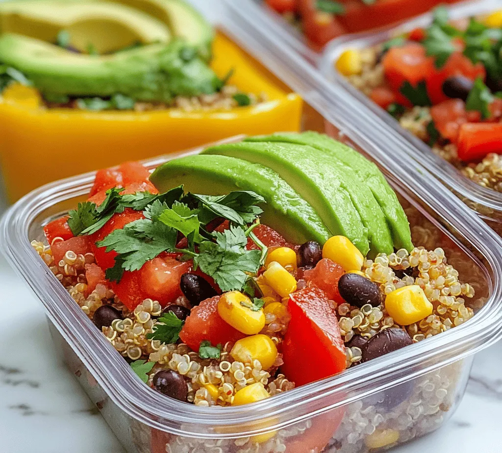 In today’s fast-paced world, finding time to prepare healthy meals can be a challenge. That’s where meal prepping comes to the rescue. Meal prepping involves preparing meals in advance, allowing busy individuals and families to enjoy nutritious dishes throughout the week without the stress of daily cooking. It not only saves time but also helps control portion sizes and reduces food waste. One delicious and practical option for meal prep is <strong>Meal Prep Unstuffed Pepper Bowls</strong>. This recipe combines vibrant flavors and wholesome ingredients, making it an ideal choice for health-conscious eaters seeking convenience without compromising on taste.” /></p>
</p>
<h3>Incorporating Vegetables and Grains: How to Layer Flavors Effectively</h3>
</p>
<p>Creating a delightful meal prep experience with Unstuffed Pepper Bowls involves layering flavors that not only enhance the dish but also create a satisfying and nutritious meal. Start by choosing a base of grains, such as brown rice or quinoa, which will serve as the foundation of your bowl. These grains provide a hearty texture and are packed with essential nutrients.</p>
</p>
<p>Next, add a medley of vegetables that are rich in color and flavor. Bell peppers, zucchini, and corn are excellent choices, as they bring sweetness and crunch to the dish. For a more aromatic profile, consider incorporating onions and garlic, sautéing them first to release their natural flavors. This combination not only builds a savory base but also adds depth to the overall taste of the meal.</p>
</p>
<p>When incorporating spices, think about using a blend that complements the ingredients. Cumin, paprika, and chili powder are ideal for creating a warm, comforting flavor profile reminiscent of traditional stuffed peppers. For a touch of freshness, a squeeze of lime juice before serving can brighten the dish and enhance the flavors further.</p>
</p>
<h3>Finishing Touches: Adding Beans and Corn, and Achieving the Right Consistency</h3>
</p>
<p>The final components of your Unstuffed Pepper Bowls are the beans and corn, which not only provide additional texture but are also packed with nutrients. Black beans or kidney beans are great options that add protein and fiber, making the dish more filling. When adding beans, it’s important to drain and rinse them thoroughly to remove excess sodium and enhance their taste.</p>
</p>
<p>Corn, whether fresh, frozen, or canned, adds a delightful sweetness that balances the savory elements of the dish. Mix them in during the last few minutes of cooking to ensure they are heated through without losing their crunch.</p>
</p>
<p>To achieve the right consistency in your bowls, you’ll want to pay attention to the moisture level. If the mixture seems too dry, consider adding a splash of vegetable broth or a bit of tomato sauce to bring everything together. This not only ensures that your grains and vegetables are well-coated but also enhances the overall flavor.</p>
</p>
<h3>Nutritional Analysis</h3>
</p>
<p><strong>Breakdown of the Nutritional Profile per Serving</strong></p>
</p>
<p>When it comes to meal prep, understanding the nutritional value of your dishes is essential. Each serving of Meal Prep Unstuffed Pepper Bowls generally contains:</p>
</p>
<p>– <strong>Calories</strong>: Approximately 350 calories</p>
<p>– <strong>Protein</strong>: Around 15 grams</p>
<p>– <strong>Fats</strong>: About 7 grams</p>
<p>– <strong>Carbohydrates</strong>: Roughly 60 grams</p>
</p>
<p><strong>Health Benefits of the Ingredients Used</strong></p>
</p>
<p>The ingredients in this recipe are not only delicious but also packed with health benefits. Beans provide a significant source of fiber, which supports digestive health and can help in maintaining a healthy weight. Corn adds natural sweetness and is rich in antioxidants, particularly lutein and zeaxanthin, which are beneficial for eye health.</p>
</p>
<p>Moreover, the bell peppers are a fantastic source of vitamins A and C, which are crucial for immune function and skin health. This dish, therefore, serves as a well-rounded meal option that supports overall health and wellness.</p>
</p>
<p><strong>Comparison to Traditional Stuffed Pepper Recipes in Terms of Health and Calories</strong></p>
</p>
<p>Compared to traditional stuffed pepper recipes, which often include higher-calorie ingredients like cheese and fatty meats, these Unstuffed Pepper Bowls are a lighter alternative. By focusing on whole grains, beans, and a variety of vegetables, you can enjoy a satisfying meal that is both nutritious and lower in calories without sacrificing flavor.</p>
</p>
<h3>Storage and Meal Prep Tips</h3>
</p>
<p><strong>Best Practices for Storing Meal Prep Unstuffed Pepper Bowls</strong></p>
</p>
<p>Proper storage is essential to keep your Meal Prep Unstuffed Pepper Bowls fresh and flavorful throughout the week. Here are some best practices:</p>
</p>
<p>1. <strong>Use Airtight Containers</strong>: Invest in high-quality airtight meal prep containers. Glass containers are particularly effective as they do not retain odors and are microwave-safe.</p>
</p>
<p>2. <strong>Portion Control</strong>: Divide the meal into individual portions to make it easier to grab and go. This also helps in controlling serving sizes.</p>
</p>
<p>3. <strong>Cool Before Storing</strong>: Allow the prepared bowls to cool to room temperature before sealing them. This prevents condensation inside the container, which can lead to sogginess.</p>
</p>
<p>4. <strong>Layering</strong>: When storing, consider layering your ingredients. Place grains at the bottom, followed by vegetables and beans, and top with any dressings or sauces separately to retain their freshness.</p>
</p>
<p><strong>Recommendations for Meal Prep Containers</strong></p>
</p>
<p>Look for meal prep containers that are compartmentalized or have dividers, allowing you to keep different components separate until you’re ready to eat. This not only maintains the texture of each ingredient but also keeps flavors distinct.</p>
</p>
<p><strong>How to Store for Maximum Freshness and Flavor Retention</strong></p>
</p>
<p>To maximize freshness, keep your Unstuffed Pepper Bowls refrigerated and consume them within 4-5 days. For longer storage, consider freezing the bowls—just ensure that the containers are freezer-safe. When reheating, let the bowls thaw in the refrigerator overnight for best results.</p>
</p>
<p><strong>Reheating Suggestions to Maintain Texture and Taste</strong></p>
</p>
<p>When reheating, aim to do so gently to prevent overcooking the vegetables. Microwave the bowls in 30-second intervals, stirring in between, until heated through. Alternatively, you can reheat them on the stovetop over medium heat, adding a splash of water or broth to maintain moisture.</p>
</p>
<h3>Serving Suggestions</h3>
</p>
<p><strong>Ideas for Garnishing and Serving</strong></p>
</p>
<p>To elevate your Meal Prep Unstuffed Pepper Bowls, consider garnishing with fresh herbs like cilantro or parsley. These herbs not only add a pop of color but also enhance the overall flavor profile. A squeeze of fresh lime juice right before serving can provide a refreshing zing that brightens the dish.</p>
</p>
<p><strong>Optional Avocado Slices for Added Creaminess and Healthy Fats</strong></p>
</p>
<p>For an extra layer of richness, add slices of ripe avocado on top of your bowls. Avocado is not only delicious but also packed with healthy fats that can help keep you feeling satiated longer.</p>
</p>
<p><strong>Suggestions for Complementary Sides or Additions to Round Out the Meal</strong></p>
</p>
<p>To round out your meal, consider serving the Unstuffed Pepper Bowls with a side of mixed greens or a simple cucumber salad. This adds a refreshing crunch and extra vitamins to your meal. You might also pair it with whole grain tortillas for a fun, wrap-like experience.</p>
</p>
<h3>Conclusion</h3>
</p>
<p>Meal Prep Unstuffed Pepper Bowls offer a convenient and healthy meal option that can be enjoyed throughout the week. With their vibrant flavors, nutrient-packed ingredients, and easy preparation, these bowls are perfect for busy individuals looking to maintain a balanced diet without sacrificing taste.</p>
</p>
<p>By embracing this recipe, you not only create a satisfying meal but also explore a variety of flavors and textures that cater to different dietary preferences. Whether you’re vegan, vegetarian, or simply looking for a hearty meal, these bowls are adaptable and can be customized to fit your needs.</p>
</p>
<p>So why not give this recipe a try? Experience the simplicity and adaptability of Meal Prep Unstuffed Pepper Bowls, and enjoy the benefits of a delicious, health-conscious meal that you can feel great about eating all week long.</p>
<div id=