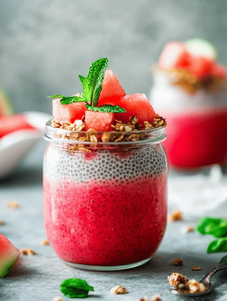 In recent years, the trend toward healthy breakfasts has gained significant momentum. More and more people are seeking nutritious options that not only fuel their bodies but also tantalize their taste buds. One such delightful option that has emerged on the breakfast scene is the Watermelon Chia Pudding Breakfast Jar. This vibrant dish is not only visually appealing but also packed with health benefits, making it an ideal choice for anyone looking to start their day on a refreshing note.