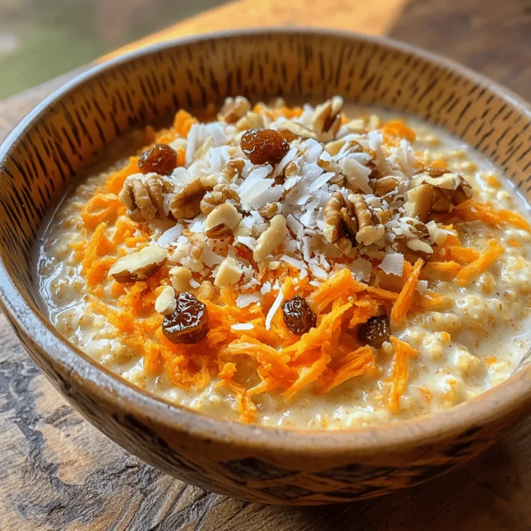 As the world increasingly shifts towards healthier eating habits, oatmeal has emerged as a quintessential breakfast staple. Not only is it versatile and filling, but oatmeal also boasts a myriad of health benefits, making it a favorite for health enthusiasts and busy individuals alike. Enter the Carrot Cake Oatmeal Delight, a delightful fusion that transforms traditional oatmeal into a sweet, spiced treat reminiscent of the classic carrot cake. This innovative recipe combines the wholesome goodness of oats and vegetables, presenting a nourishing meal that doesn't compromise on flavor.