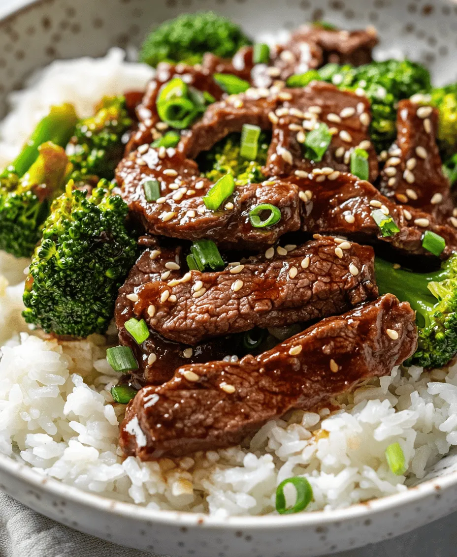 Chinese cuisine is renowned for its vibrant flavors, fresh ingredients, and a harmonious balance of textures. From the sizzling stir-fries of the street vendors in Beijing to the elegant dim sum of Cantonese kitchens, Chinese food has captivated palates around the world. Among the numerous dishes that highlight the essence of this culinary tradition, <strong>Beef and Broccoli</strong> stands out as a beloved classic. This dish not only showcases the tender richness of beef but also celebrates the crunchy freshness of broccoli, making it a perfect representation of the balance that is core to Chinese cooking.” /></p>
</p>
<h3>Role of a Wok vs. Skillet</h3>
</p>
<p>When it comes to preparing Savory Chinese Beef and Broccoli, the choice of cooking vessel can significantly influence the dish’s outcome. A wok is traditionally favored in Chinese cooking for its unique shape, which allows for high-heat cooking and quick stir-frying. The design enables heat to concentrate in the bottom while allowing ingredients to be tossed easily, promoting even cooking and a delightful char.</p>
</p>
<p>In contrast, a skillet can also be used for this recipe, especially if a wok is not readily available. While it may not retain heat as effectively or allow for the same quick movements, a good quality skillet can still yield excellent results. The key is to ensure that the heat is adequately controlled and that you do not overcrowd the pan, which can lead to steaming rather than searing.</p>
</p>
<h3>Step-by-Step Guide on Stir-Frying Beef</h3>
</p>
<p>To achieve that authentic stir-fry experience, follow these step-by-step instructions for cooking the beef:</p>
</p>
<p>1. <strong>Prep the Beef</strong>: Start with thinly sliced flank steak or sirloin, cutting against the grain to ensure tenderness. Aim for slices about 1/4 inch thick.</p>
</p>
<p>2. <strong>Marinate the Beef</strong>: In a bowl, combine the sliced beef with soy sauce, a splash of sesame oil, and a bit of cornstarch. Marinating for at least 15-30 minutes enhances flavor and helps to tenderize the meat.</p>
</p>
<p>3. <strong>Heat the Pan</strong>: Preheat your wok or skillet over high heat. Add a tablespoon of vegetable oil and swirl it around to coat the surface evenly.</p>
</p>
<p>4. <strong>Sear the Beef</strong>: Once the oil is shimmering but not smoking, add the marinated beef in a single layer. Avoid overcrowding; you may need to do this in batches. Allow the beef to sear without moving it for about 1-2 minutes to develop a good crust.</p>
</p>
<p>5. <strong>Stir-Fry</strong>: After searing, quickly stir-fry the beef for another 1-2 minutes until it’s just browned but not fully cooked. Remove the beef and set it aside.</p>
</p>
<h3>Tips for Achieving the Perfect Sear</h3>
</p>
<p>– <strong>Dry the Meat</strong>: Pat the beef dry with paper towels before marinating. Excess moisture can inhibit browning.</p>
<p>– <strong>High Heat</strong>: Ensure your pan is hot enough to create a sear. If the oil isn’t hot, the meat will steam instead of sear.</p>
<p>– <strong>Avoid Overcrowding</strong>: Cook in batches if necessary. Searing too much meat at once can lower the pan’s temperature, leading to uneven cooking.</p>
</p>
<h3>How to Avoid Overcooking the Meat</h3>
</p>
<p>Overcooking is a common mistake that can lead to tough beef. To prevent this, consider the following:</p>
</p>
<p>– <strong>Remove at the Right Time</strong>: The beef should still be slightly pink in the center when removed from the pan. It will continue cooking in residual heat while you prepare the vegetables.</p>
<p>– <strong>Use a Meat Thermometer</strong>: For precision, aim for an internal temperature of about 130°F (54°C) for medium-rare.</p>
</p>
<h3>Incorporating Vegetables: Timing and Technique for Steaming Broccoli</h3>
</p>
<p>Broccoli is a key ingredient in this dish, and getting it right requires proper timing:</p>
</p>
<p>1. <strong>Blanching</strong>: Before incorporating broccoli into the stir-fry, blanch it in boiling water for 1-2 minutes. This process brightens the color and softens the texture without losing crunchiness.</p>
</p>
<p>2. <strong>Timing</strong>: Add the broccoli to the pan after the beef has been cooked and removed. Stir-fry for another 2-3 minutes, adding a splash of water or broth to assist with steaming. This keeps the broccoli tender yet crisp.</p>
</p>
<h3>Assembling the Dish</h3>
</p>
<p>Combining beef and broccoli properly ensures an even distribution of flavors:</p>
</p>
<p>1. <strong>Return Beef to the Pan</strong>: Once the broccoli is bright green and tender, return the beef to the wok or skillet.</p>
</p>
<p>2. <strong>Add Sauce</strong>: Pour in your sauce mixture (made of oyster sauce, soy sauce, and a hint of sugar) and toss everything together. This melding of flavors is crucial — aim for even coating.</p>
</p>
<p>3. <strong>Cooking Time</strong>: Stir for about 2 minutes until everything is heated through. The key is to maintain a balance where the broccoli stays crunchy, and the beef remains tender.</p>
</p>
<h3>Importance of Cooking Time in Retaining Vegetable Crunchiness</h3>
</p>
<p>To achieve that desired crunch in the broccoli, it is essential to regulate your cooking time. Overcooking will lead to mushy vegetables, while the right timing will allow them to retain their vibrant color and crisp texture. Keep a close eye on the broccoli during the cooking process and taste as you go to ensure it meets your preference.</p>
</p>
<h3>Serving Suggestions: Importance of Garnishes</h3>
</p>
<p>Presentation doesn’t just enhance the eating experience; it makes the dish more inviting:</p>
</p>
<p>1. <strong>Garnish</strong>: A sprinkle of sesame seeds and sliced green onions on top of your dish not only adds visual appeal but also contributes to the flavor profile. The seeds provide a nutty crunch, while green onions add freshness.</p>
</p>
<p>2. <strong>Plate Presentation</strong>: Serve the dish in a shallow bowl to allow the sauce to pool at the bottom, making it visually appealing. Pair it with a side of fluffy jasmine rice or noodles to soak up the delicious sauce.</p>
</p>
<h3>Suggestions for Side Dishes</h3>
</p>
<p>To round out your meal, consider these side dishes:</p>
</p>
<p>– <strong>Jasmine Rice</strong>: The fragrant, slightly sticky rice is a classic pairing that balances the savory flavors of the beef and broccoli. You can substitute with brown rice or cauliflower rice for a healthier option.</p>
</p>
<p>– <strong>Other Sides</strong>: Chinese dumplings, spring rolls, or a light cucumber salad can complement the dish nicely, providing a variety of textures and flavors to your meal.</p>
</p>
<h3>Beverage Pairings</h3>
</p>
<p>Pairing the right beverage can elevate your dining experience. Here are some excellent options:</p>
</p>
<p>– <strong>Tea</strong>: Jasmine tea or oolong tea can enhance the meal with their aromatic profiles.</p>
</p>
<p>– <strong>Wine</strong>: A light-bodied red wine, such as Pinot Noir, works well with the savory flavors, while a crisp white wine like Sauvignon Blanc can also complement the dish.</p>
</p>
<h3>Nutritional Information</h3>
</p>
<p>Understanding the nutritional benefits of your meal can enhance your cooking experience. Here’s a breakdown:</p>
</p>
<p>– <strong>Nutritional Content</strong>: A serving of beef and broccoli provides approximately 350 calories, 30g of protein, and 15g of carbohydrates. The dish is rich in vitamins C and K from the broccoli, along with essential minerals from the beef.</p>
</p>
<p>– <strong>Health Benefits</strong>: Broccoli is known for its antioxidant properties and high fiber content, which aids digestion. Beef provides essential proteins and iron, crucial for muscle health and energy levels.</p>
</p>
<p>– <strong>Balancing Meals</strong>: Pairing this dish with a side of whole grains, like brown rice, helps to create a balanced meal rich in nutrients while offering a satisfying dining experience.</p>
</p>
<h3>Conclusion</h3>
</p>
<p>Homemade Chinese Beef and Broccoli is a simple yet delicious dish that showcases the beauty of home cooking. With its savory flavors and vibrant colors, it’s a staple that can easily fit into any weeknight dinner routine. The adaptability of this recipe allows you to modify ingredients based on personal preferences, making it a versatile option for all.</p>
</p>
<p>As you explore the world of Chinese cuisine, consider trying out additional recipes to enhance your culinary repertoire. From stir-fries to dumplings, the possibilities are endless, inviting you to discover the rich and diverse flavors of this beloved cuisine. Embrace the joy of cooking and savor the delightful results of your efforts in the kitchen!</p>
<div id=