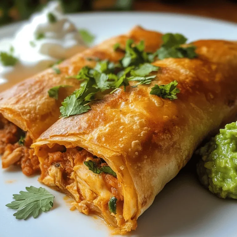 Chimichangas are more than just a dish; they are a celebration of flavor, culture, and tradition wrapped in a crispy tortilla shell. This beloved Mexican dish has won hearts and palates worldwide with its delightful combination of textures and tastes. Imagine sinking your teeth into a golden-brown tortilla that gives way to a savory filling of shredded chicken, refried beans, and melted cheese. The experience is nothing short of sensational, making crispy chicken chimichangas the ultimate comfort food for any occasion.