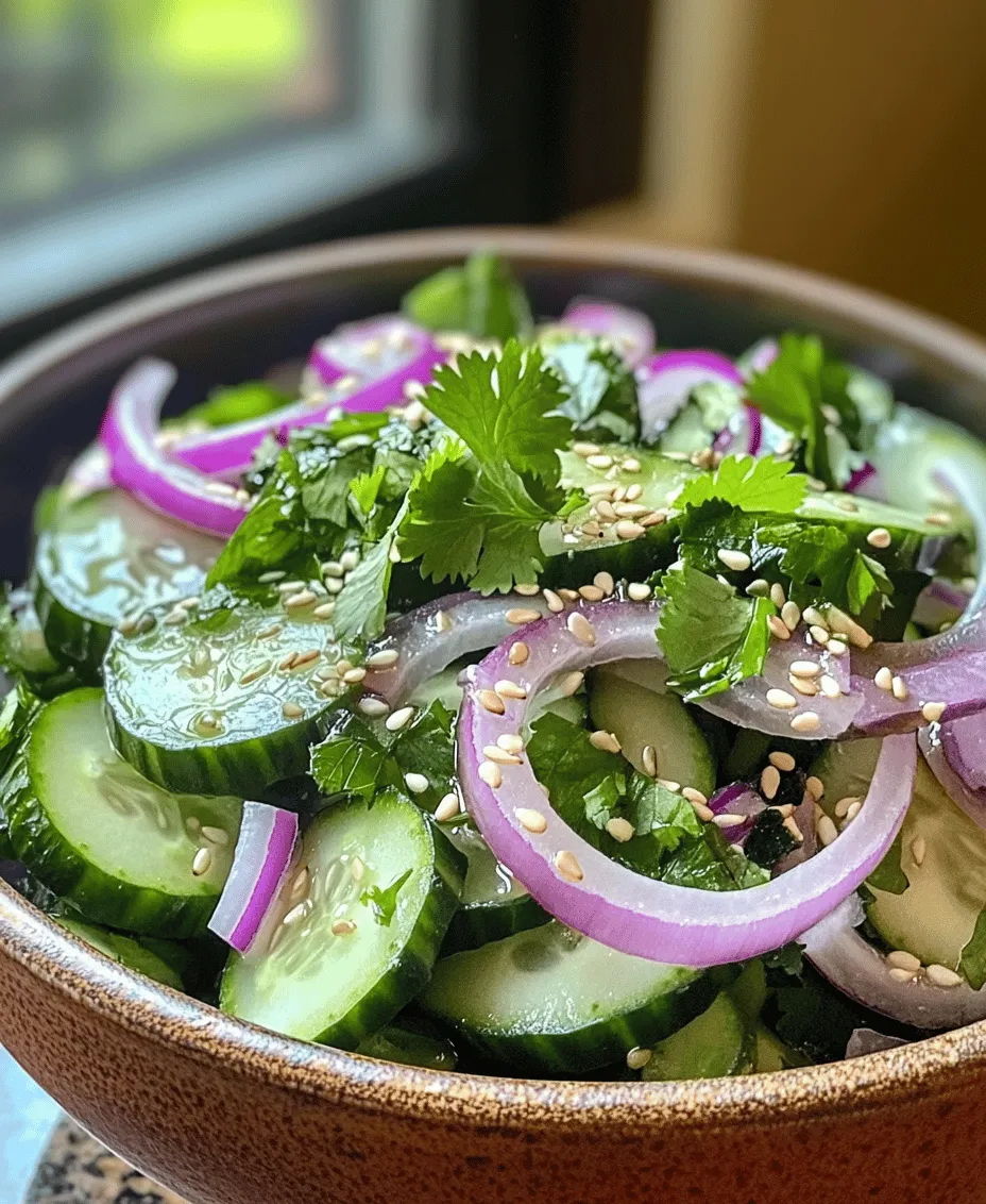 Delve into the world of refreshing flavors with our Crunchy Asian Cucumber Salad. This vibrant dish combines the crispness of cucumbers and the sharpness of red onions, enhanced by a delightful dressing that marries sweet, savory, and spicy notes. Perfect as a side dish or a light snack, this salad not only tantalizes the taste buds but also serves as a healthy addition to any meal. In this article, we will explore the benefits of each ingredient, the cultural significance of the dish, and tips for perfecting your salad.