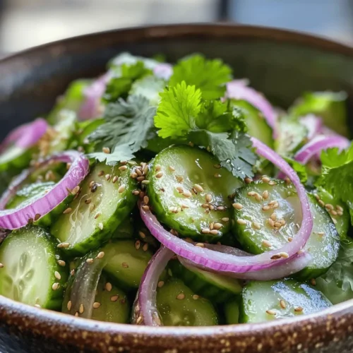 Delve into the world of refreshing flavors with our Crunchy Asian Cucumber Salad. This vibrant dish combines the crispness of cucumbers and the sharpness of red onions, enhanced by a delightful dressing that marries sweet, savory, and spicy notes. Perfect as a side dish or a light snack, this salad not only tantalizes the taste buds but also serves as a healthy addition to any meal. In this article, we will explore the benefits of each ingredient, the cultural significance of the dish, and tips for perfecting your salad.