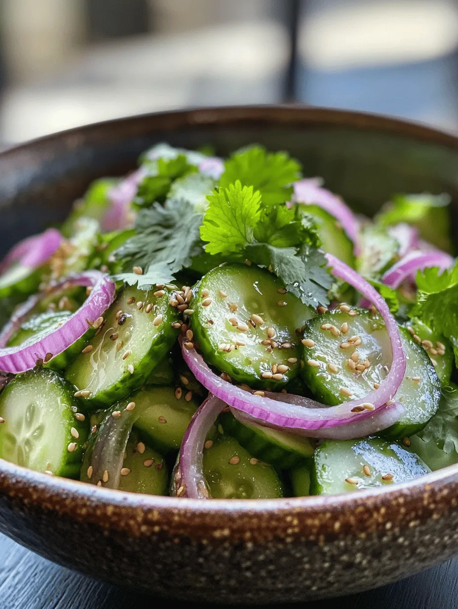 Delve into the world of refreshing flavors with our Crunchy Asian Cucumber Salad. This vibrant dish combines the crispness of cucumbers and the sharpness of red onions, enhanced by a delightful dressing that marries sweet, savory, and spicy notes. Perfect as a side dish or a light snack, this salad not only tantalizes the taste buds but also serves as a healthy addition to any meal. In this article, we will explore the benefits of each ingredient, the cultural significance of the dish, and tips for perfecting your salad.