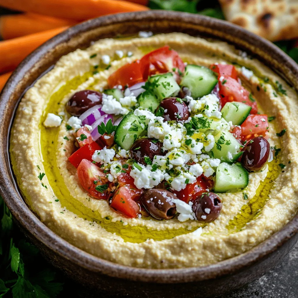 In the realm of dips, few can rival the creamy delight and versatility of hummus. Among its many variations, Greek Style Loaded Hummus stands out as a vibrant and flavorful dish that embodies the spirit of Mediterranean cuisine. Originating from the heart of Greece, this dish is a perfect representation of the region's culinary heritage, bringing together fresh ingredients and bold flavors. Hummus is not just a dip; it is a cultural symbol, an appetizer that brings people together around the table, and a testament to the Mediterranean way of life that celebrates health and community.