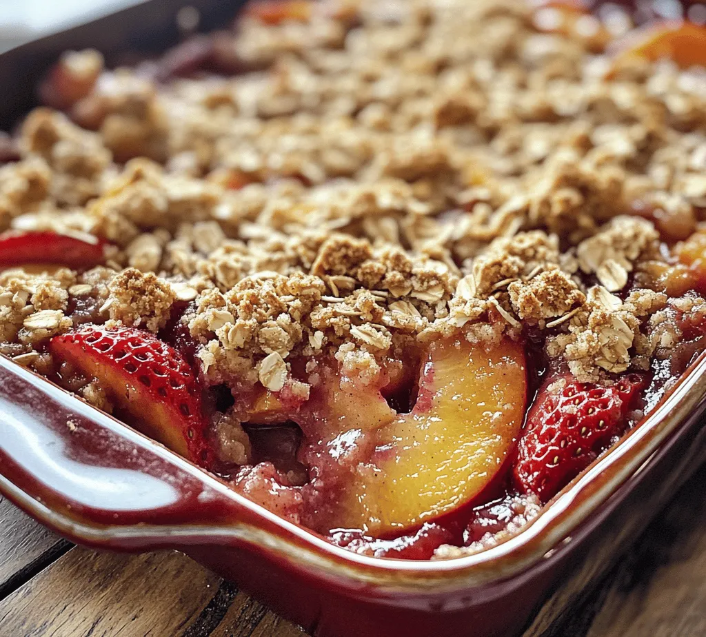 As summer rolls in, the allure of fresh, vibrant fruits beckons, and what better way to celebrate the season than with a warm, comforting dessert? Fruit crisps stand out as a quintessential summer treat, blending the natural sweetness of ripe fruits with a crunchy, buttery topping that creates a delightful contrast in textures. Among the myriad of fruit combinations, Strawberry Peach Crisp emerges as a star, marrying the juicy sweetness of strawberries with the fragrant, sun-kissed flavor of peaches. This delightful dessert not only captures the essence of summer but also offers a refreshing way to indulge in seasonal produce.